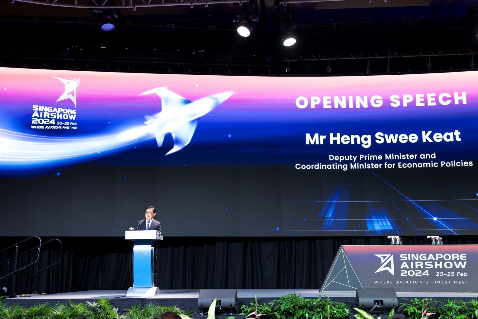 The official opening ceremony of Singapore Airshow 2024 Air & Space